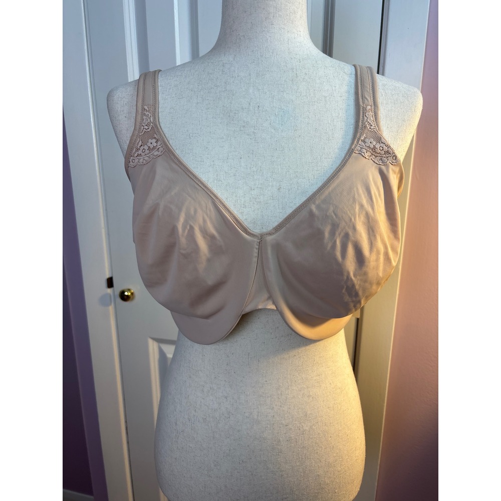 Reveal Lingerie Minimizer Bra Rugby Tan Lace Trim Underwire 38H B30307 NEW